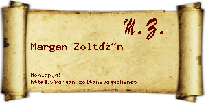 Margan Zoltán névjegykártya